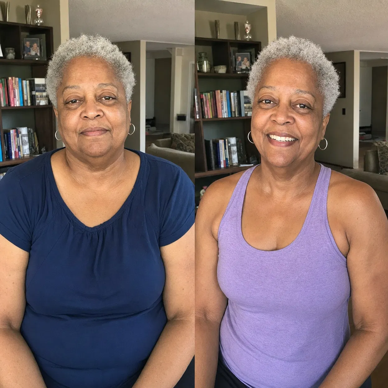 Monica Freeman before and after Cortisol Detox