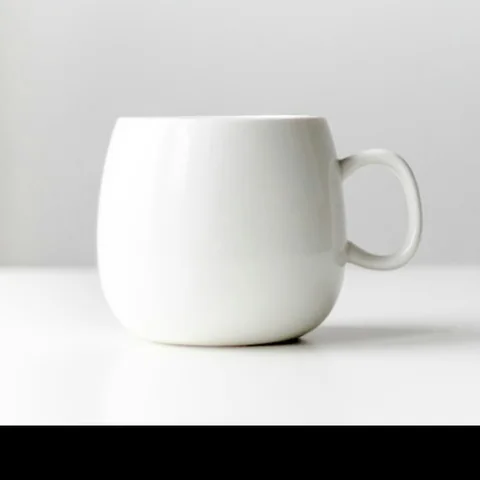 White ceramic morning ritual mug