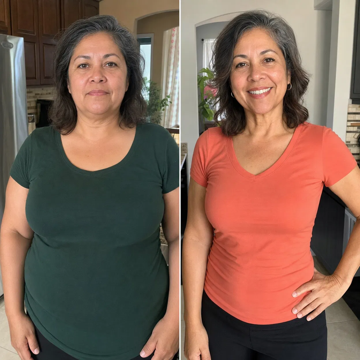 Diane Reyes before and after Cortisol Detox