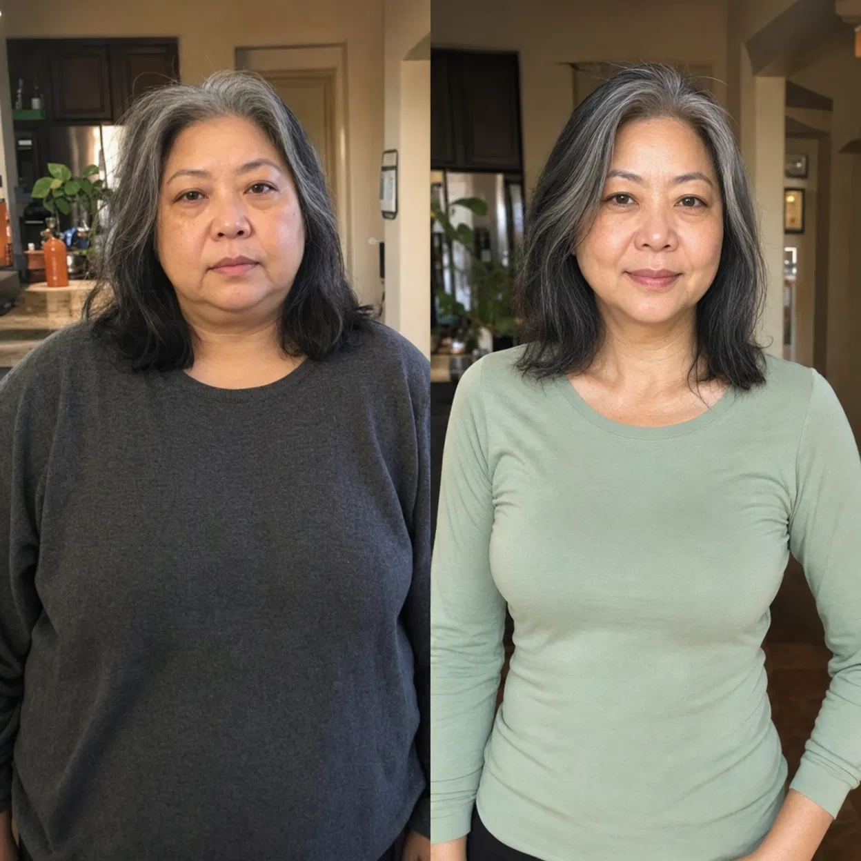 Linda Chen before and after Cortisol Detox